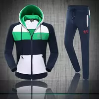 Trainingsanzugs armani pas chere cool multicolore green blue coton,armani Trainingsanzug vert et blanc